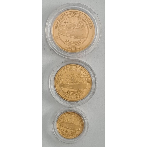 131 - 22ct Gold Sovereign Proof Set, Commemorating the D-Day Landings, comprising; Full Sovereign, Half So... 