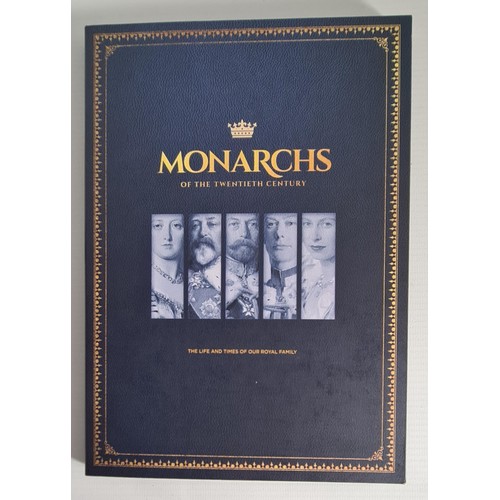 163 - Monarchs of the Twentieth Century 4 Books & 1 Album containing a Silver 1916 Threepence. Shippin... 