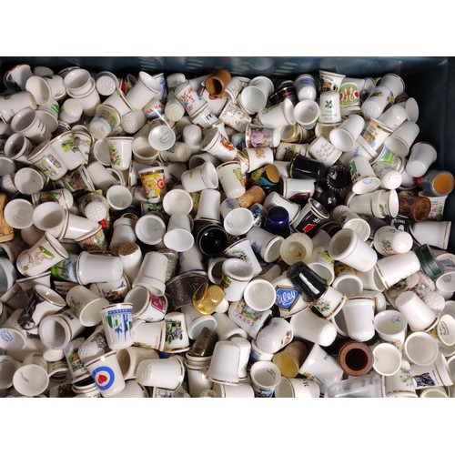 340 - Huge assortment of thimbles. Collection only.