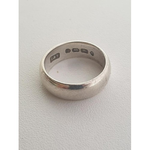 71 - Silver wedding band, hallmark for Birmingham. Size: N.Weight: 6g.Shipping Group (A).... 