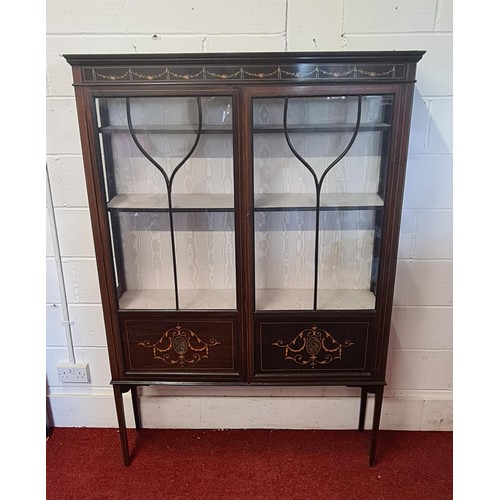 278 - Edwardian glazed display case. Collection only.