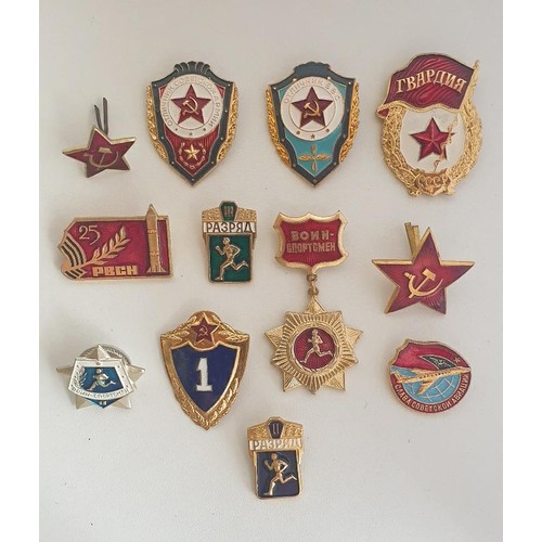 164 - Group of (12) Soviet Armed Forces Excellence badges, to include original, obsolete and vintage examp... 