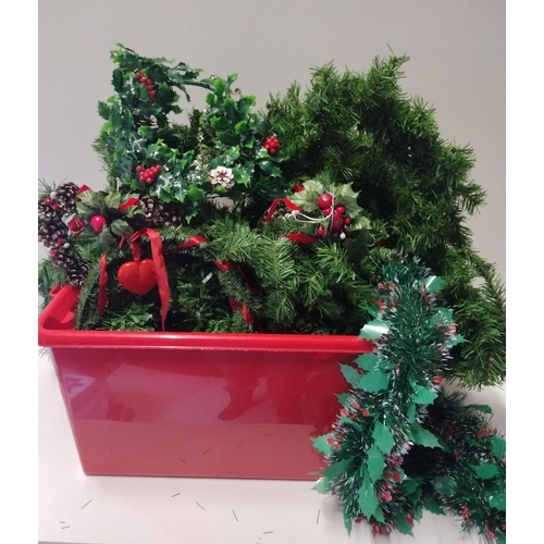 166 - Christmas garlands and wreaths. Collection only.