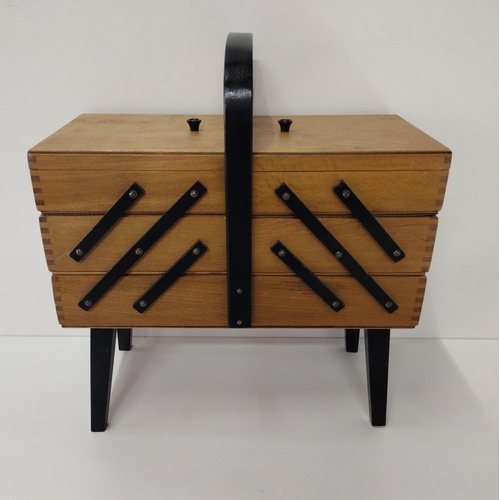 190 - Cantilever sewing box. Collection only.