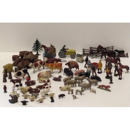 242 - Large assortment of mainly lead farm animals. Shipping Group (A).