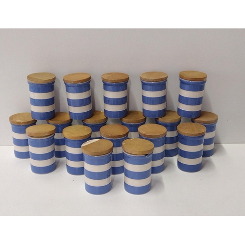 260 - (18) T.G Green Cornishware storage jars. Collection only.