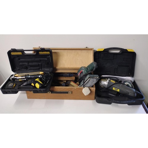 397 - Assorted power tools and accessories. Collection only.