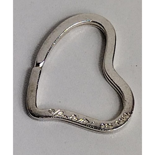 9 - .925 silver open heart key ring by Elsa Peretti for  Tiffany & Co. Shipping Group (A).