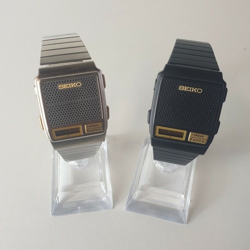 2 early 1980 s SEIKO A966 talking wrist watches. Shipping Group A