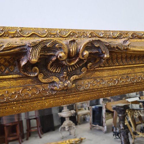 3 - A large French style bevel edged mirror in gilt frame measuring 159 (h) x 129 (w) cm.