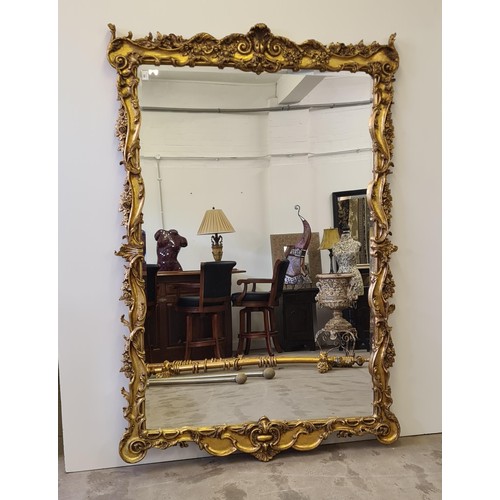 11 - A very large statement piece French gilt frame trumeau bevelled edge plate glass mirror measuring 21... 