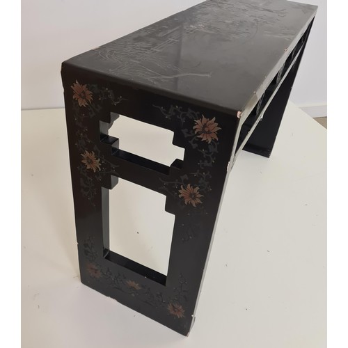 23 - 19th century Chinoiserie console table measuring 80 (h) x 126 (W) x 42 (d) cm. Together with a match... 