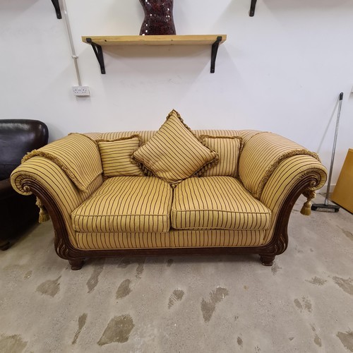 35 - Regency style double scroll end sofa.