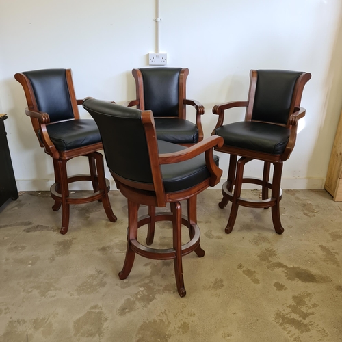 48 - Brunswick Centennial classic bar stools (4). 360 degree swivel action, hardwood frame construction, ... 