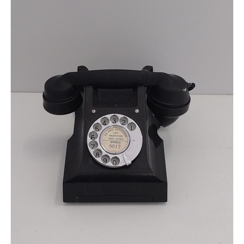 60 - Vintage GPO Bakelite rotary dial telephone. 