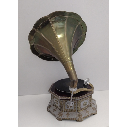 61 - An antique style gramophone of classical form. 