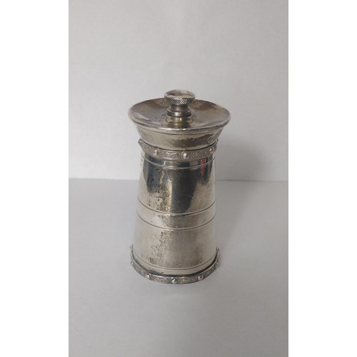 299 - Silver pepper grinder, hallmark for Chester. Shipping Group (A).