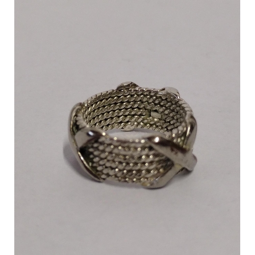 263 - 925 silver ring, size P, 7.3g. Shipping Group (A).
