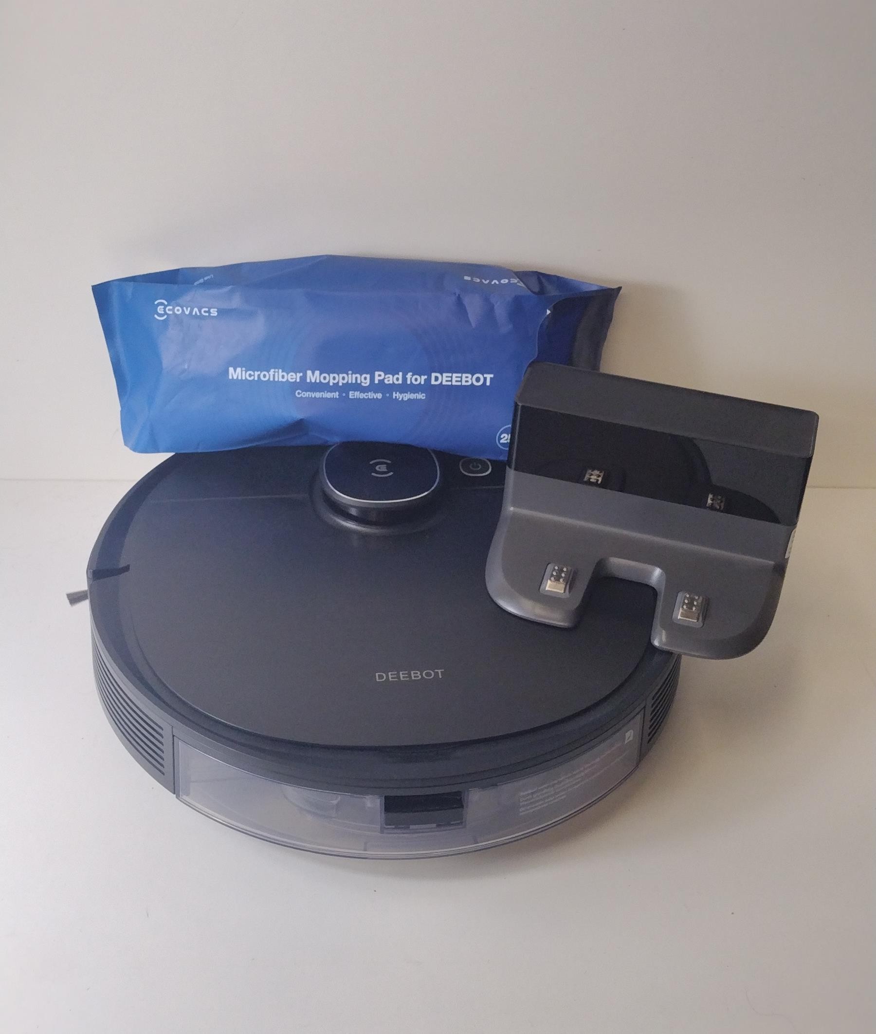 Ecovacs 'DEEBOT' robot vacuum cleaner with mop and charger