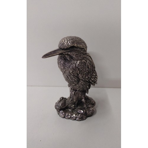 294A - Country Artists silver kingfisher 10cm high, hallmark for Birmingham. Shipping Group (A).