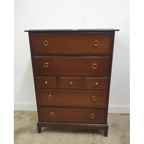 14 - Stag Minstrel multi drawer tall chest. 112 x 82 x 46 cm.