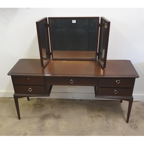 15 - Stag Minstrel dressing table. 71 x 152 x 46 cm.