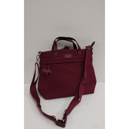 45 - 'Radley' burgundy handbag. Shipping Group (A).