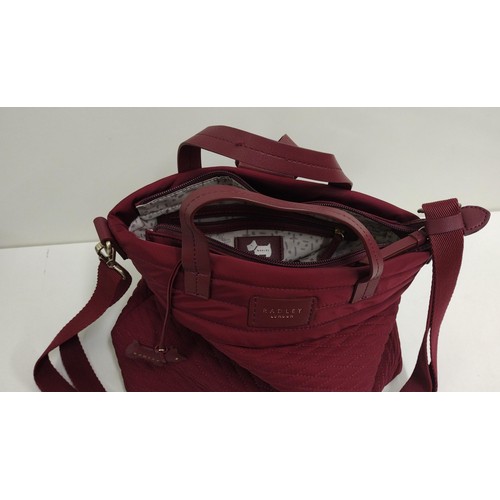 45 - 'Radley' burgundy handbag. Shipping Group (A).