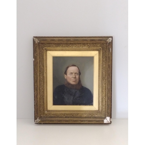 21 - English oil on canvas of a middle aged gentleman, in gilt frame attributed to Charles Spencelayh (Oc... 