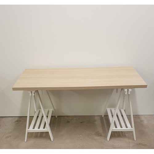 39 - Ikea adjustable trestle table 74 x 140 x 60cm
