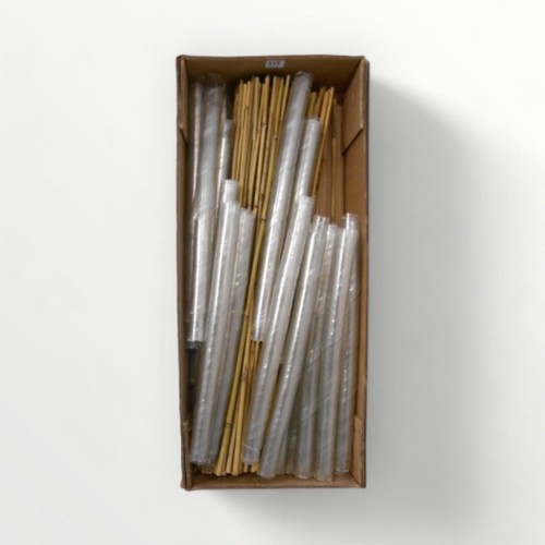 180 - A good selection of bamboo canes and tree protector 'spirals'.