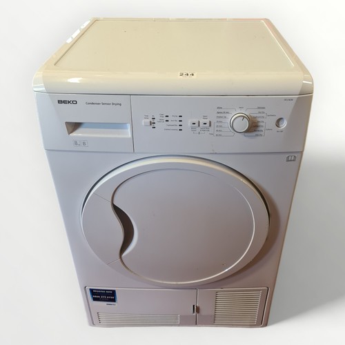 244 - Beko model DCU 8230 under-counter condenser tumble dryer.