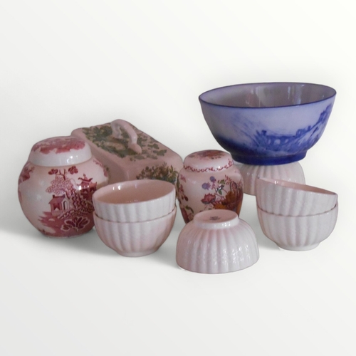 107 - Assorted domestic pottery to include 'Mason's'.