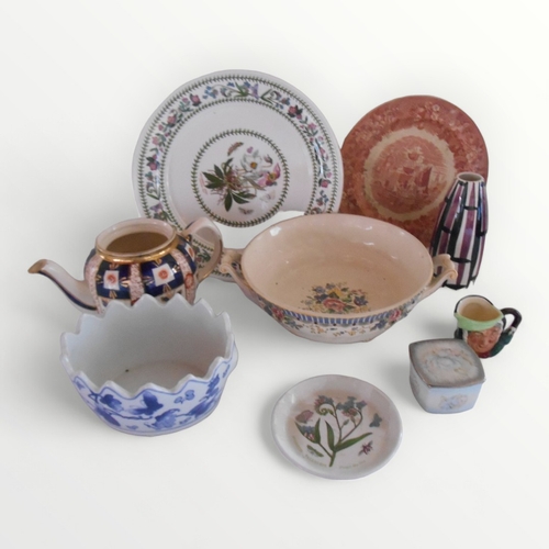 96 - Assorted domestic pottery items.