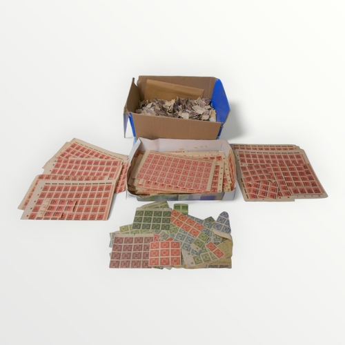 154 - Large collection of loose, mostly Victorian stamps (much to sort) and many sheets of Weimar 1923 sup... 