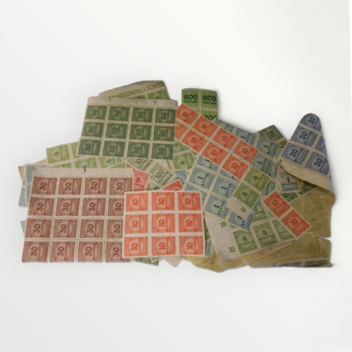 154 - Large collection of loose, mostly Victorian stamps (much to sort) and many sheets of Weimar 1923 sup... 