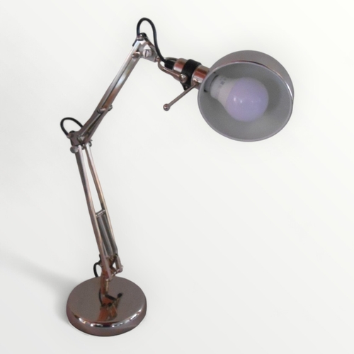 312 - Modern high polished 'anglepoise' style task light.