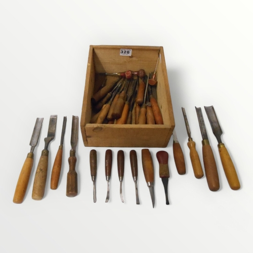 328 - A selection of vintage hand tools.