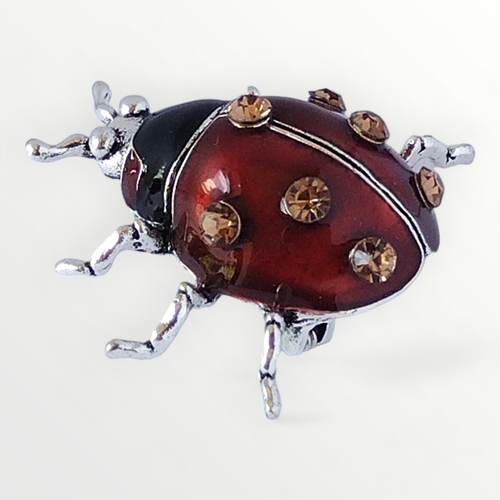 19 - A large and pretty ladybird brooch. Shipping group (A).