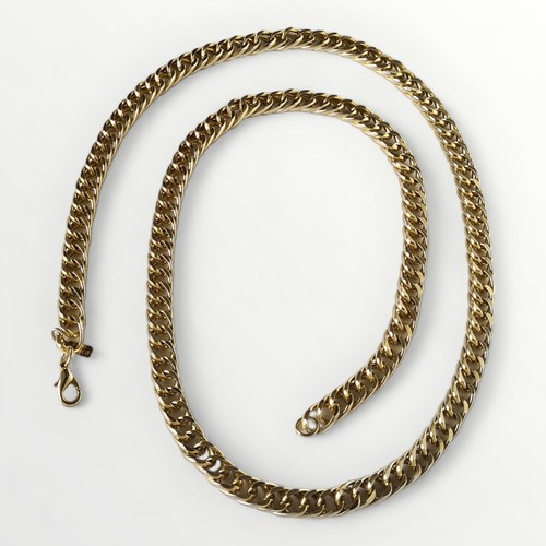 26 - 9ct gold-plated curb link chain. Shipping group (A).