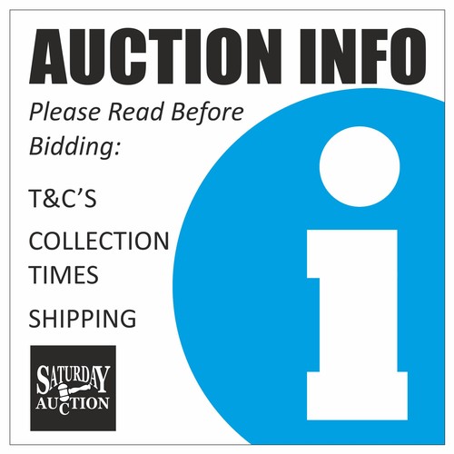 1 - VIEWING - Friday 26/07/24, between 10am - 5pm and from 9am on sale day. COLLECTIONS - Strictly by ap... 