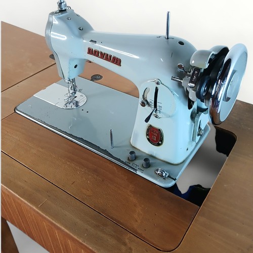 159 - Sew-tric 'Novum deluxe Mk. 111' electric sewing machine in a purpose made work station, 78 x 62cm.