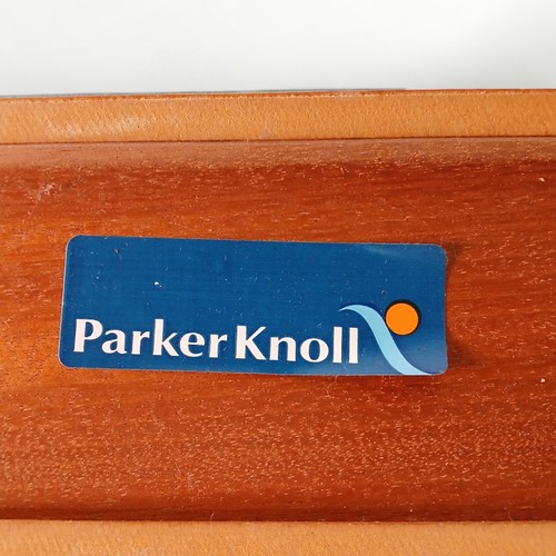 187 - Parker Knoll teak magazine rack, 46 x 51cm.