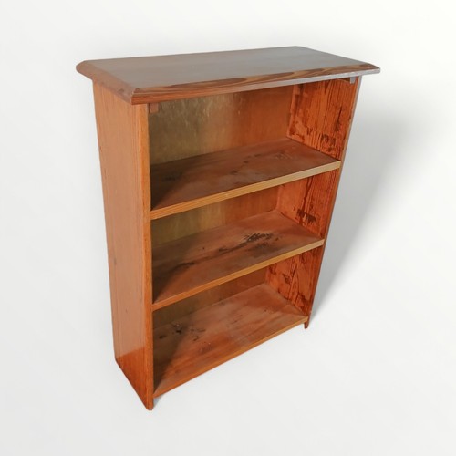 189 - Small pitch pine open bookcase, 86 x 36 x 26cm.