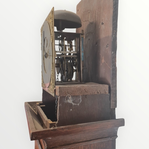 199 - A mid 18th century oak cased 'Quaker' clock byJohn Gilkes of Shipston c.1760, 30 hour movement with ... 