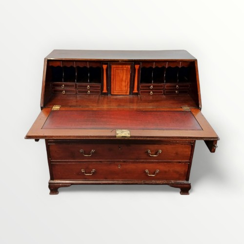 290 - Fine 19th century mahogany bureau having a well fitted interior and typical fall front. Over five dr... 