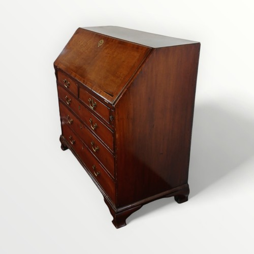 290 - Fine 19th century mahogany bureau having a well fitted interior and typical fall front. Over five dr... 