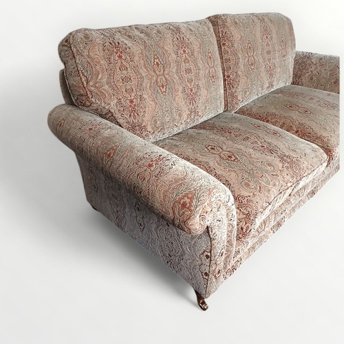 298 - Parker Knoll three piece suite, textured all over upholstery; two deep seated armchairs and a three ... 