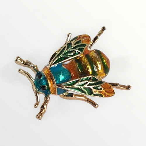 13 - Pretty bejewelled bee brooch. Shipping group (A).