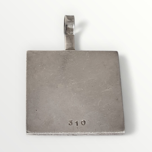 15 - Heavy 925 silver ingot pendant, approx 3cm x 3cm. Shipping group (A).